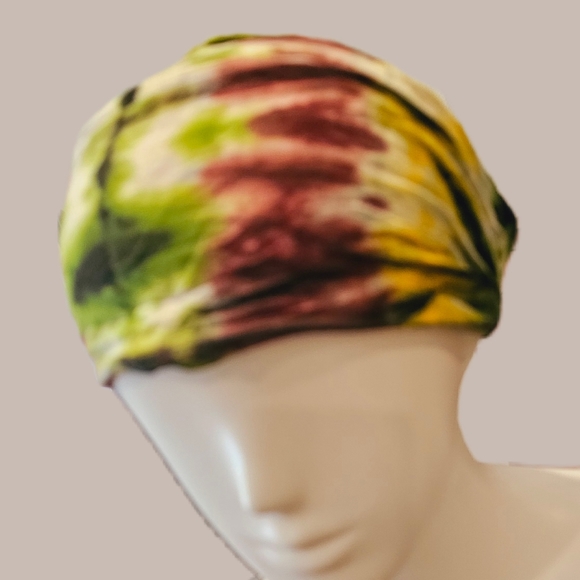 TIE DYE Handmade Headband *4 Designs Lime Green NEW - Picture 8 of 9
